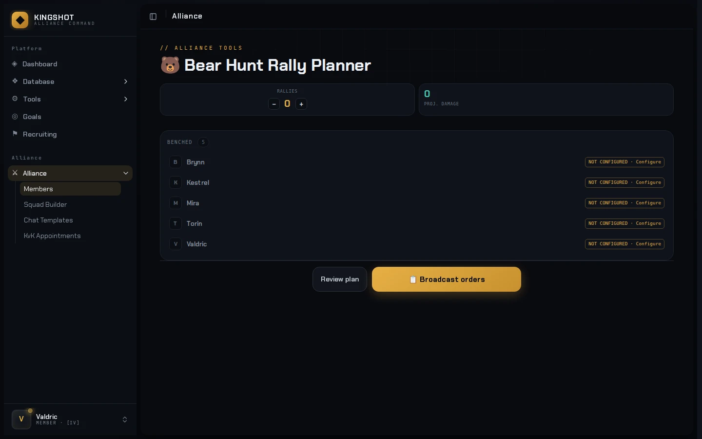 Bear Hunt Rally Planner
